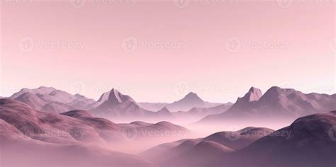 Soft Blush and Lavender Minimalist Mountain Landscape Wallpaper AI ...