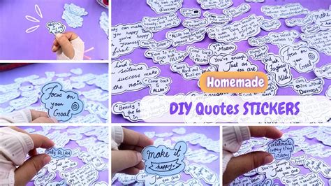 How to make Homemade Quotes Stickers |DIY Journal Supplies| - YouTube