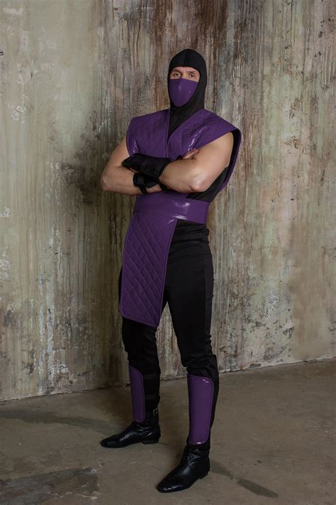 Mortal Kombat Cosplay Costume, Rain Costume With Vest and Mask, Ninja ...