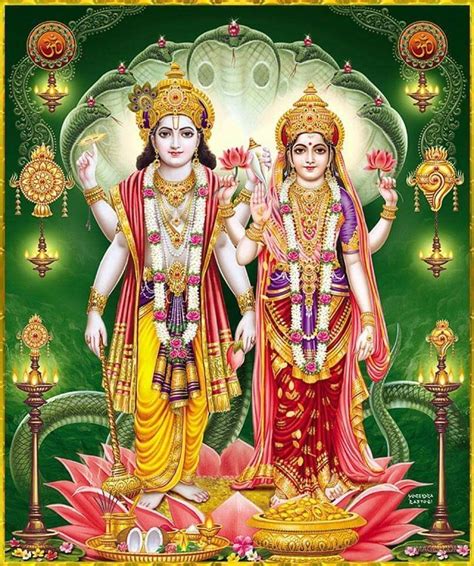 Lord Vishnu Laxmi Wallpapers