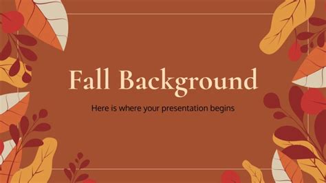 Fall Background Google Slides theme & PowerPoint template