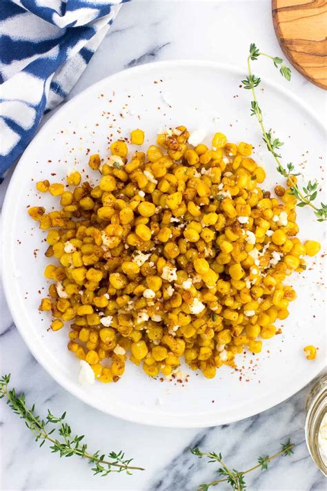 Easy Skillet Roasted Corn - My Sequined Life