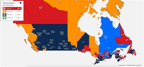 Canadian elections 2021 map - Mapcreator