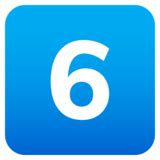 6️⃣ Keycap Digit Six Emoji on JoyPixels 7.0