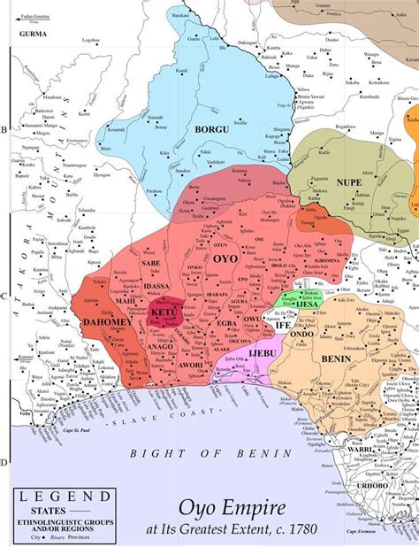 Oyo Empire at Its Greatest Extent | Oyo, Africa map, History