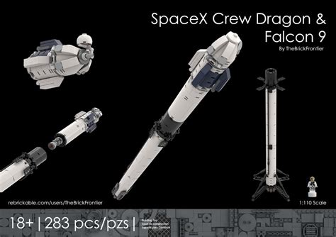 LEGO MOC SpaceX Falcon 9 Crew Dragon 1/110 Scale by TheBrickFrontier ...