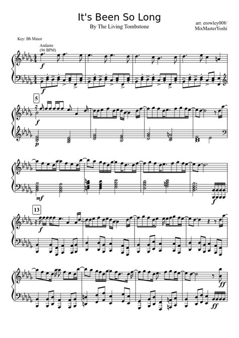 It's Been So Long (FNAF 2 Song) | Piano songs sheet music, Sheet music ...