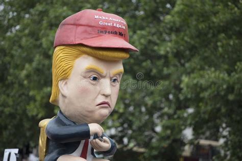 A Political Satire Sculpture of Donald Trump at an Anti Trump March in London Editorial ...