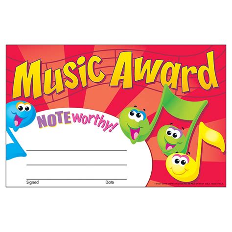 Music Award Recognition Awards, 30 ct - T-81027 | Trend Enterprises Inc. | Music