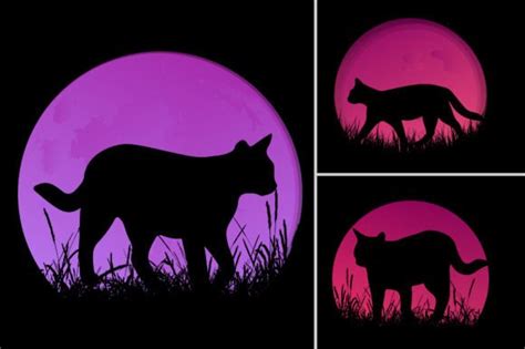 Cat Sunset Silhouette Graphic by T-Shirt Design Bundle · Creative Fabrica