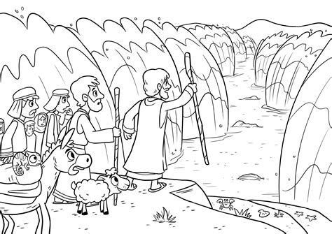 Justingatlin: Moses And The Red Sea Coloring Pages For Kids