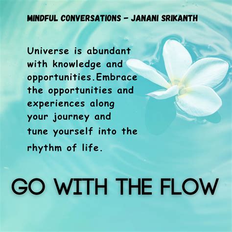 GO WITH THE FLOW. ‘Go with the flow’ may sound like the… | by Janani Srikanth | Medium