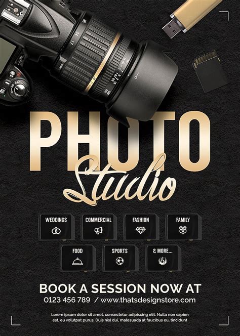 Photo Studio Flyer Template for Photoshop Design