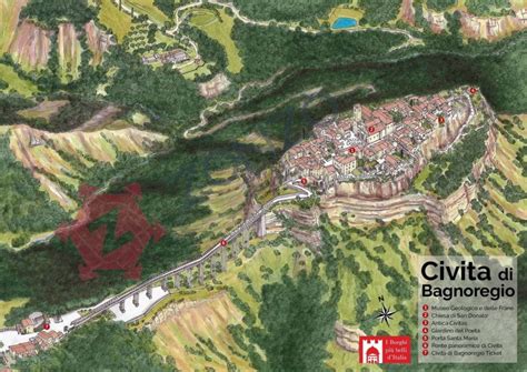 Map of Civita di Bagnoregio