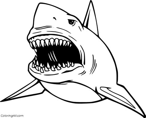 7 free printable Megalodon coloring pages in vector format, easy to ...