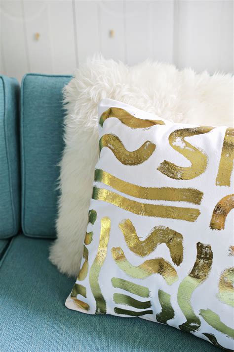 Gold Foil Pillow DIY - A Beautiful Mess