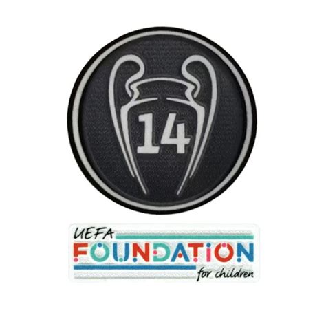 Real Madrid Champions League 14 Trophy Patch Set | Real madrid ...