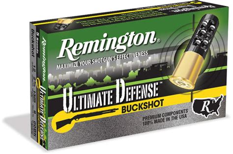 Remington Ultimate Defense Shotshell .410 Bore 5 Pellet 3" Centerfire Shotgun Buckshot ...