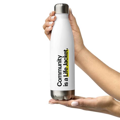 Community Is A life Jacket Stainless Steel Water Bottle | Lemonada Media