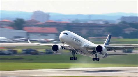 Airbus A350 Details, Taxi, Take-off, Landing, Flight [HQ] - YouTube