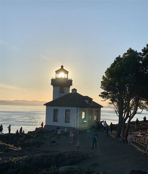 Light house on San Juan island, WA. I caught the sun acting as the ...