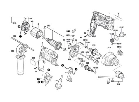 Buy Bosch HD18-2-(3601AA2111) 1/2" 2-Speed Hammer Drill Kit Replacement Tool Parts | Bosch HD18 ...