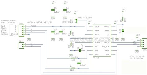 Load cell schematic diagram