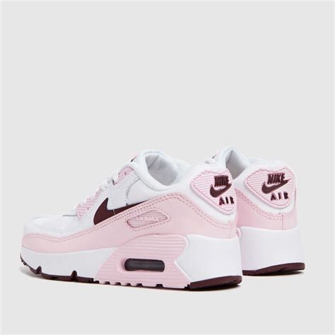 Girls White & Pink Nike Air Max 90 Ltr Trainers | schuh