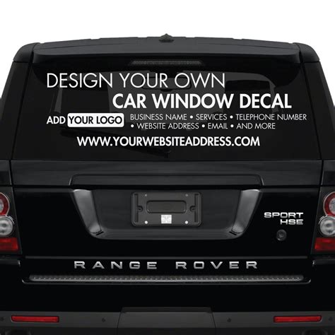 Car Window Stickers - Design Your Own - Custom Made Personalised Car Window Stickers - Create ...