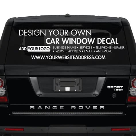 Car Window Sticker - Design Your Own - Custom Made Personalised Car ...