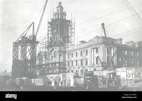 Stockport Town Hall under construction c.1907 Stock Photo - Alamy