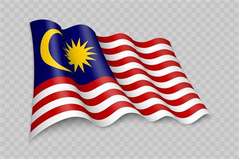 3D Realistic waving Flag of Malaysia 25355926 Vector Art at Vecteezy