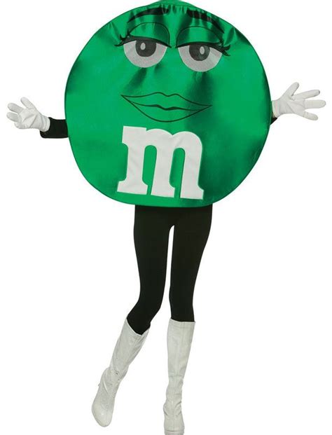 Green M and M Deluxe Adult Costume - Mr. Costumes | Funny halloween costumes, Green characters ...