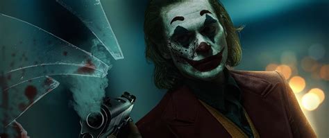 2560x1080 Joker With Gun Art 4k Wallpaper,2560x1080 Resolution HD 4k ...