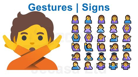 Emoji Meanings Part 6 - Gestures | Person | People | English Vocabulary ...