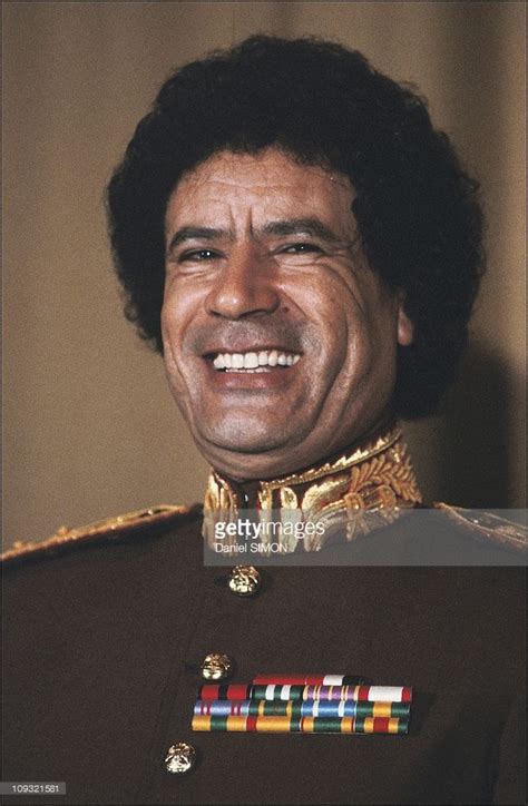 Portrait Of The Libyan Leader Muammar Al Gaddafi in Tunis, 1983 | Muammar gaddafi, Famous ...