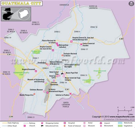 Guatemala City Map | Map of Guatemala City