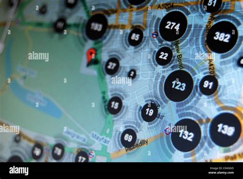 police.uk crime map of london Stock Photo - Alamy