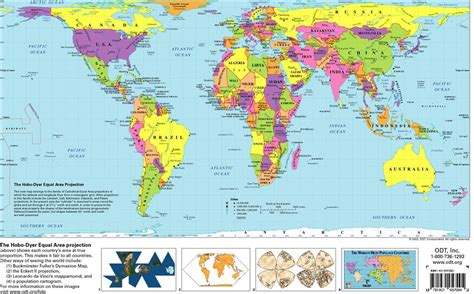 Hobo–Dyer world map projection - intended to present a different ...