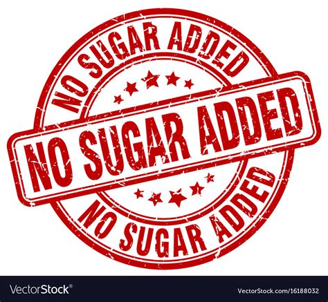 No sugar added red grunge stamp Royalty Free Vector Image