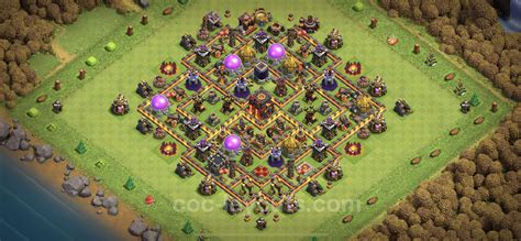 Best Anti 3 Stars Base TH10 with Link, Hybrid - Town Hall Level 10 Base Copy - (#210)