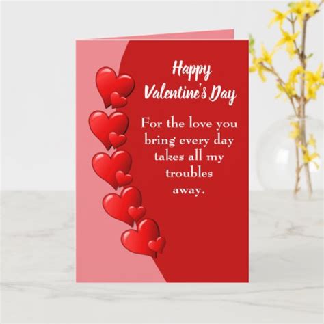 Valentine's Day Red Heart Card | Zazzle