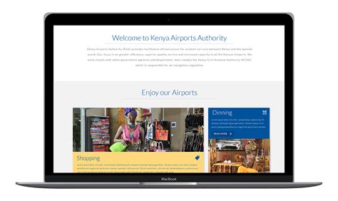 Kenya Airport Authority Website Redesign concept on Behance