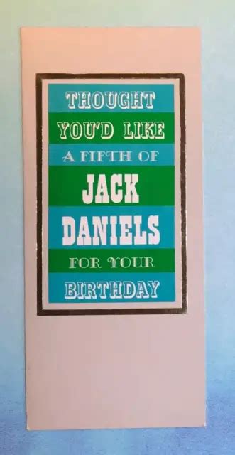VINTAGE 1960S BIRTHDAY Greeting Card FUNNY Jack Daniels whiskey USED Happy $7.00 - PicClick
