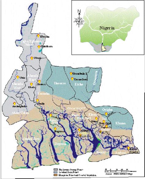 Map of Rivers State showing its Coastal Location | Download Scientific Diagram