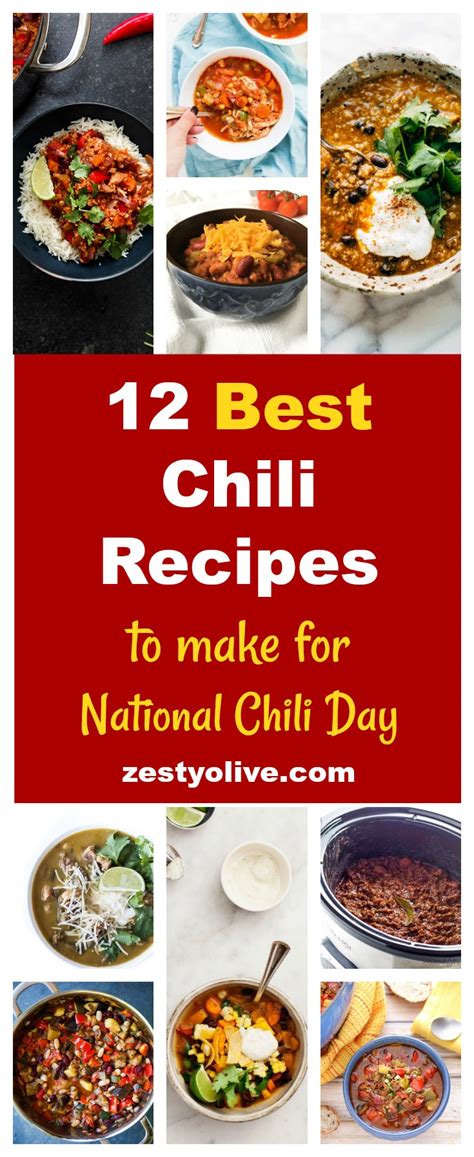 12 Best Chili Recipes To Make for National Chili Day * Zesty Olive ...