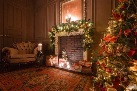 Christmas Fireside backdrop 3 - Mybackdrop.co.uk