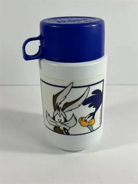 VINTAGE 1996 ROAD Runner Willey Wile E. Coyote Thermos Warner Bros Complete Nice $21.99 - PicClick