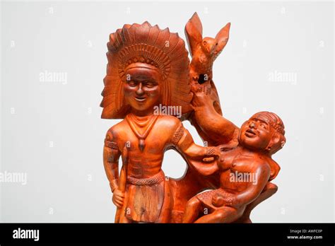 Teak carving, Amerindian lovers, indigenous art, Guyana, South America ...