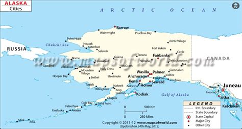 Cities in Alaska | Map of Alaska Cities